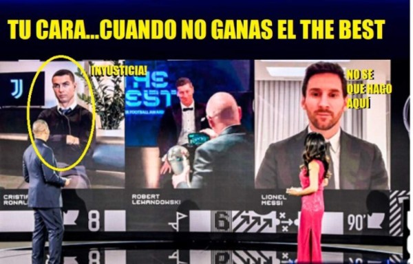 Cristiano Ronaldo y Messi son destrozados con memes tras los premios The Best
