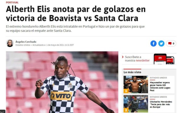 En medios y redes: Lo que dicen del doblete de Alberth Elis en empate de Boavista ante Santa Clara