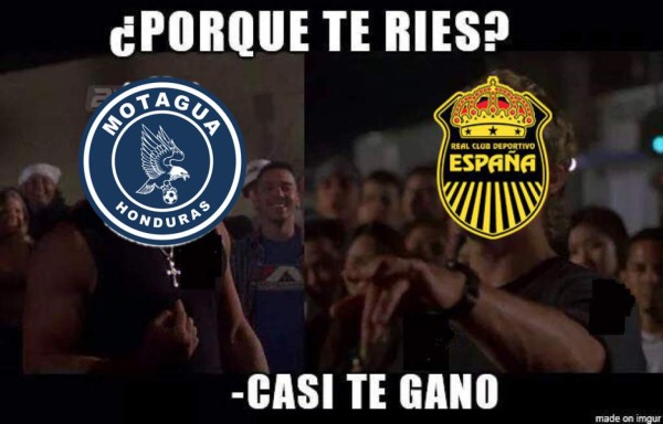 Real España es atacado con divertidos memes al caer ante Motagua