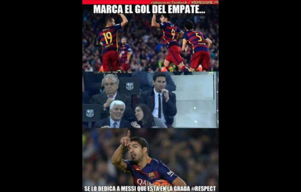 Luis Suárez se robó el show con el Barcelona y también con los memes