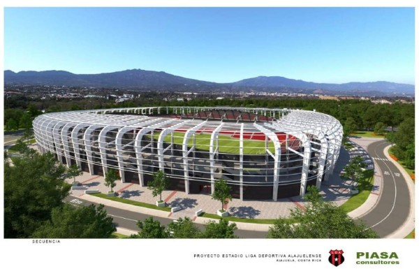 Así sería el nuevo y espectacular estadio del Alajuelense en Costa Rica; su capacidad de aficionados y costo