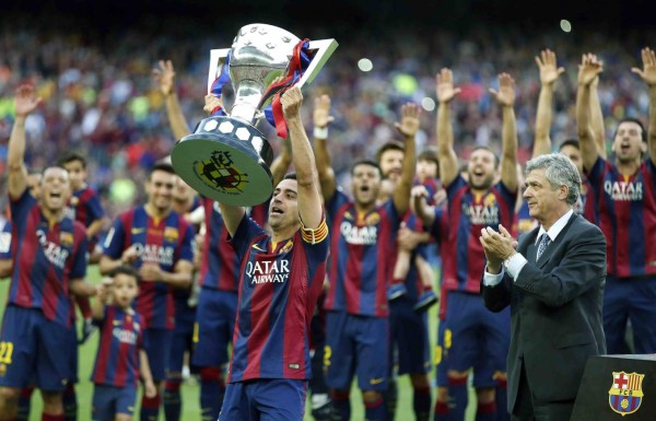 La celebración del Barcelona en el Camp Nou por su nuevo título