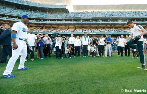 Cristiano Ronaldo, protagonista en la previa del Dodgers-Yankees .