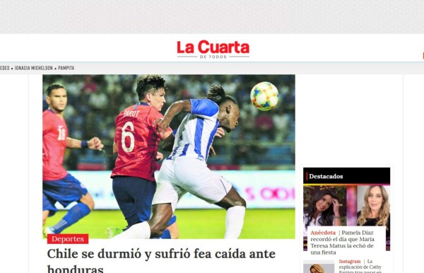 ¡Molestos! Estos dicen los medios de Chile luego de caer ante Honduras en el Olímpico