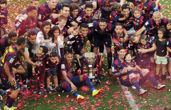 La celebración del Barcelona en el Camp Nou por su nuevo título