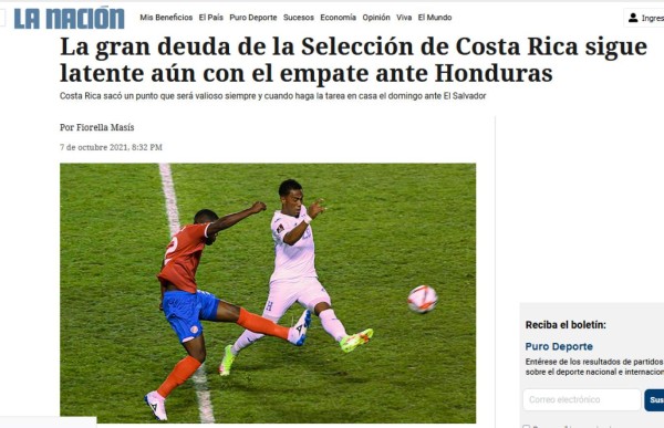 San Keylor, tibio empate y sufriendo: Lo que dice la prensa de Costa Rica del empate con Honduras