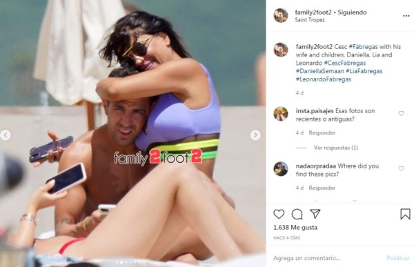 ¡Captados! Las picantes fotos de Daniella Semaan y Cesc Fábregas en sus vacaciones