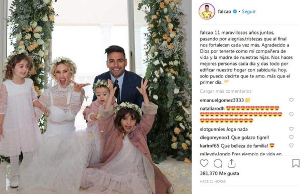 La belleza argentina con la que se volvió a casar Radamel Falcao