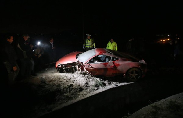 FOTOGALERÍA: El Ferrari que destrozó Arturo Vidal en Chile