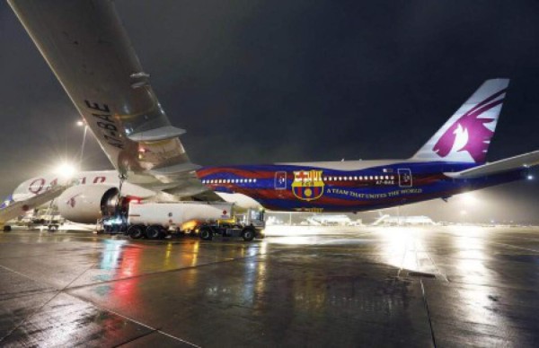 El lujoso e imponente avión del Barcelona
