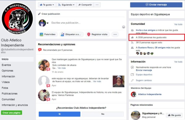 Los equipos de la Liga de Ascenso con más seguidores en su red social de Facebook