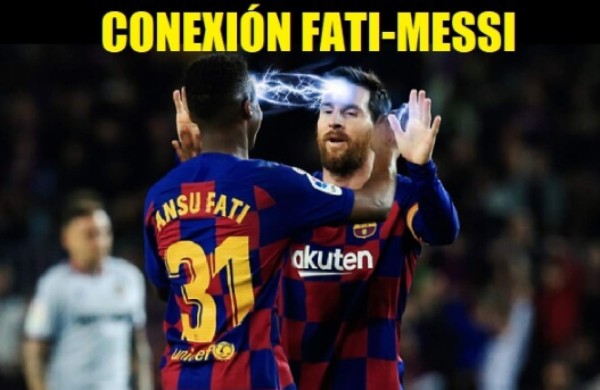 Ansu Fati y Messi, protagonistas de los memes tras el triunfo de Barcelona sobre Levante