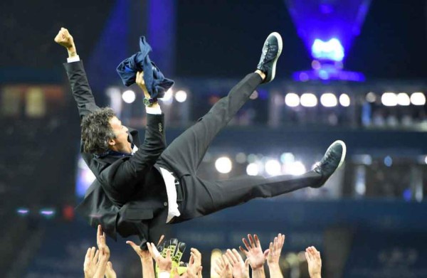 La celebración del Barcelona campeón de la Champions League