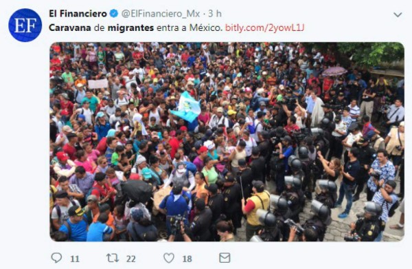 Lo que dicen los medios internacionales sobre la caravana de migrantes de hondureños