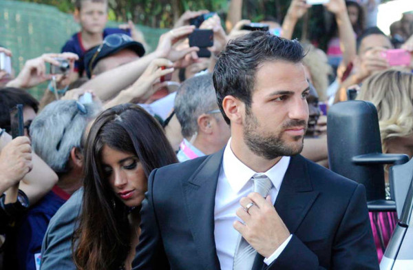 Xavi Hernández contrae matrimonio en Blanes con Nuria Cunillera.