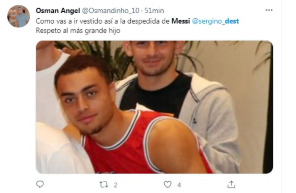 ¿Se equivocó de despedida? Tunden a jugador del Barcelona por su polémico look en el adiós de Messi