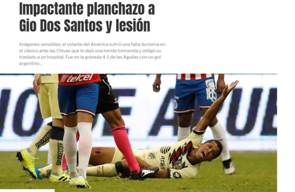Así reaccionó la prensa mundial tras la grave lesión de Giovanni dos Santos: 'Criminal, de cárcel'