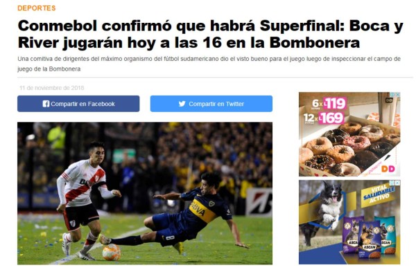 Impacto mundial: La prensa reacciona tras confirmar la final Boca-River en la Libertadores