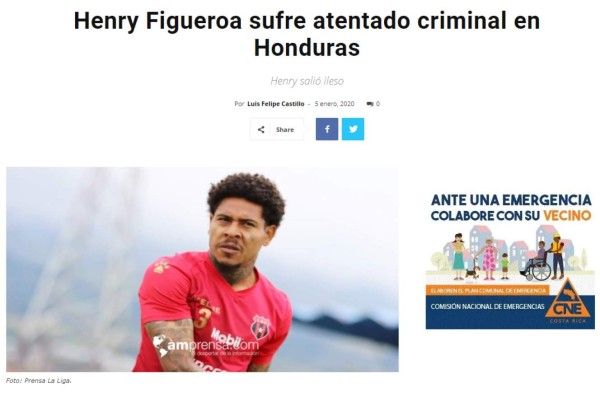 Así reacciona la prensa tras el intento de asesinato que sufrió Henry Figueroa