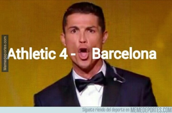 Con memes se burlan de la goleada del Bilbao al Barcelona