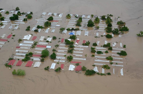 El Valle de Sula en Honduras, bajo el agua por Iota: Las apocalípticas fotografías aéreas