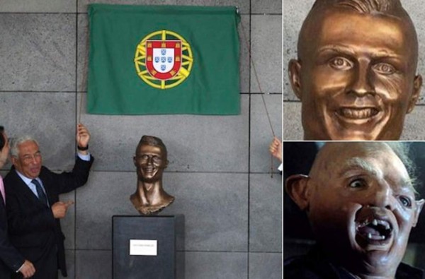MEMES: Estatua de Cristiano en aeropuerto desata burlas en todo el mundo