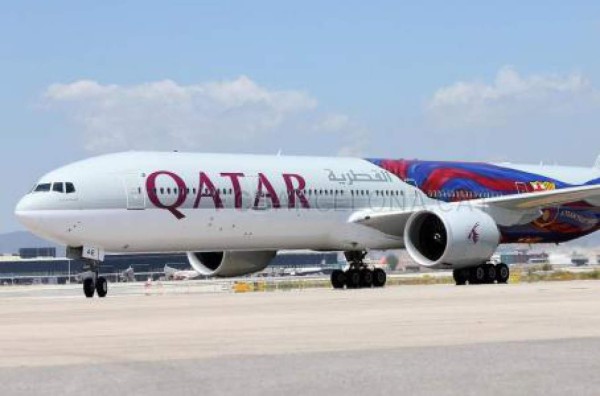 El lujoso e imponente avión del Barcelona