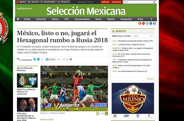 Prensa mexicana le tira con todo al Tri por empate en el Azteca ante Honduras
