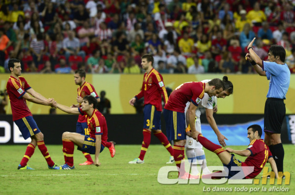 España derrotó 2-1 a Uruguay Copa Confederaciones