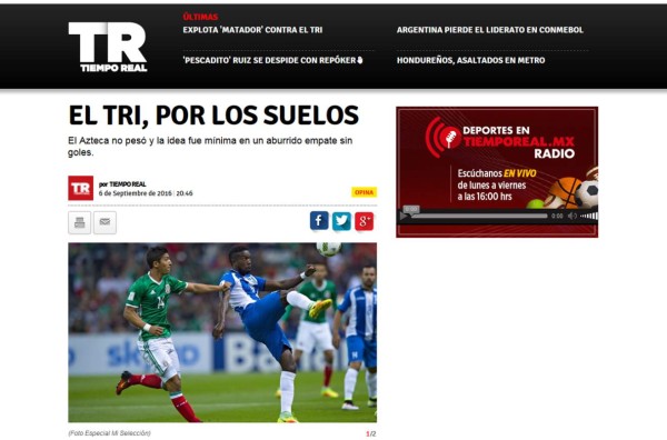 Prensa mexicana le tira con todo al Tri por empate en el Azteca ante Honduras
