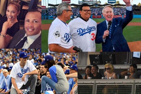 Estrellas que asistieron a los juegos de la Serie Mundial entr Dodgers y Astros