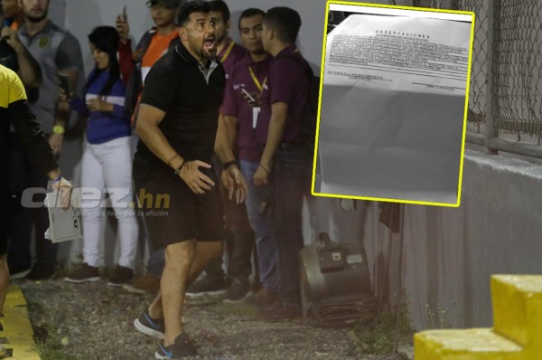 Martín 'Tato' García también fue insertado en el acta arbitral del Real España-Marathón