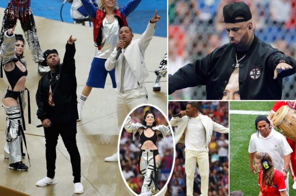 Nicky Jam, Will Smith y Ronaldinho se roban el show en final del Mundial Rusia 2018