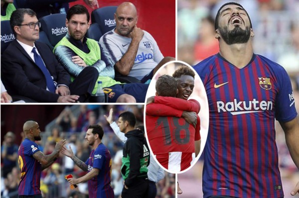 NO SE VIO EN TV: Messi perdió el control al final y el drama de Luis Suárez