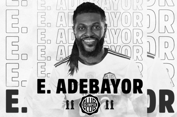 Adebayor es nuevo fichaje del Olimpia de Paraguay y tendrá sueldo de crack