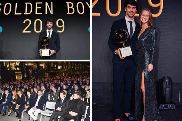La espectacular novia de 20 años de Joao Félix deslumbra en la gala del Premio 'Golden Boy'