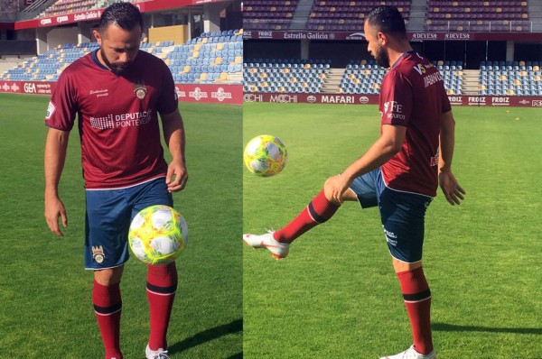 Pontevedra de España presenta al mediocampista hondureño Alfredo Mejía
