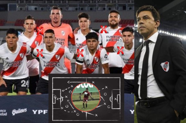 Volante será portero y sin cambios: Así será el insólito 11 de River Plate en la Libertadores tras la ola de casos de Covid-19
