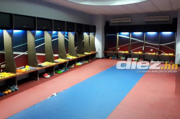 El bonito camerino de Las Delicias, equipo que eliminó a Motagua en la Copa Presidente 2018&nbsp;&nbsp;