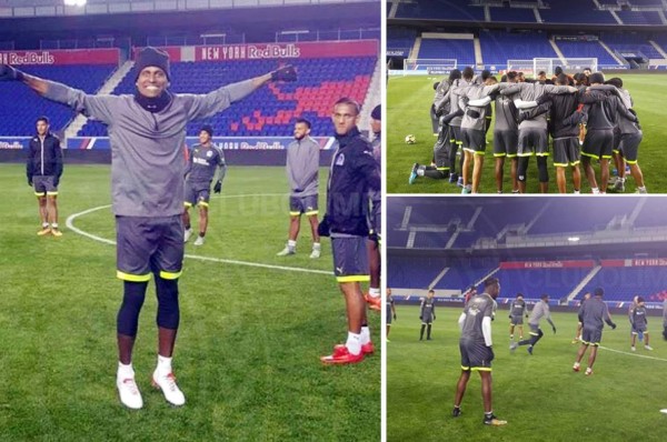 Olimpia hace reconocimiento de cancha al Red Bulls Arena y queda listo para el juego