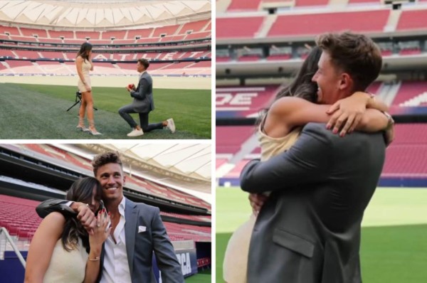 Marcos Llorente le pide matrimonio a su novia en el Wanda Metropolitano; la reacción de la chica fue épica &nbsp;&nbsp;