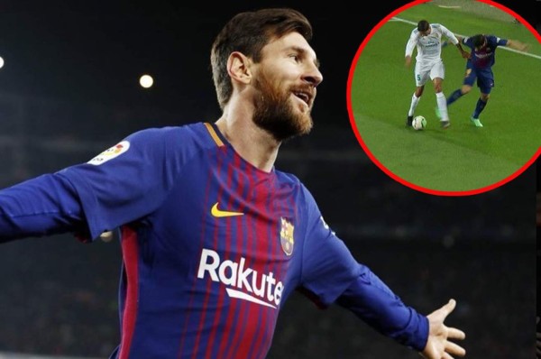 ¡El polémico gol de Messi luego de una clara falta sobre Varane!