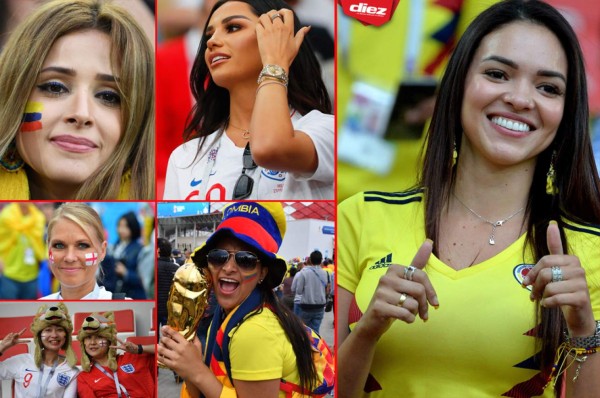 Hermosas colombianas se roban el show en los octavos ante Inglaterra