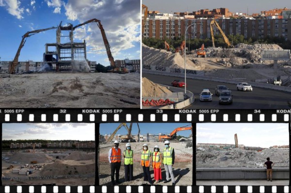Finaliza la demolición del Vicente Calderón: así luce ahora tras el derribo de la última grada