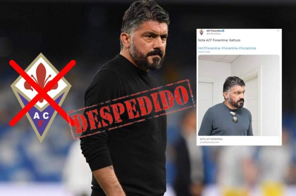 Llegó con polémica y tres semanas después lo despiden: ¡Gattuso ya no es técnico de Fiorentina!