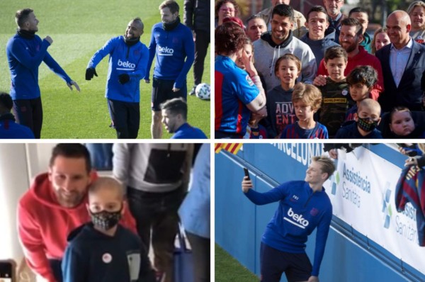 El gran gesto de Lionel Messi con varios niños, la selfie y la burla de Vidal en Barcelona