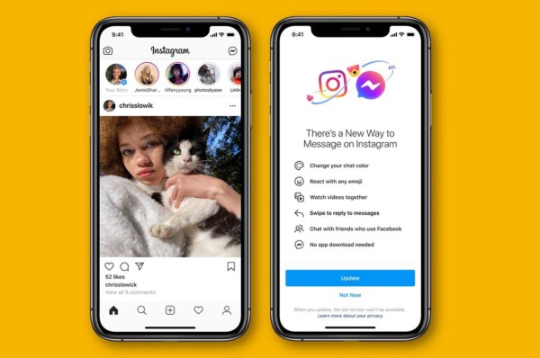 Facebook inicia fusión entre Messenger y los mensajes de Instagram