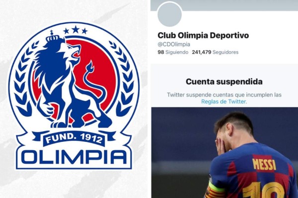 ¿Por la publicación de Lionel Messi? Twitter le suspende cuenta oficial al Olimpia&nbsp;&nbsp;