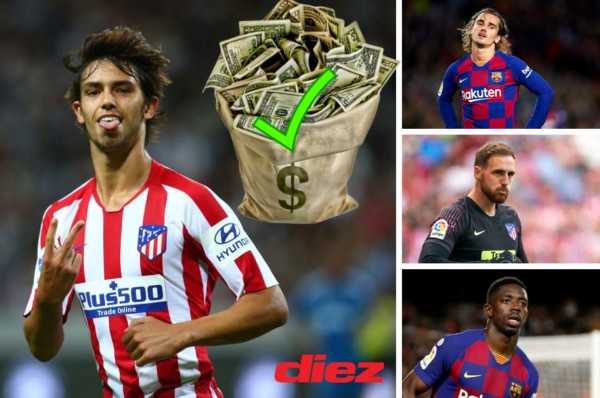 Duelo de billetezos: Los futbolistas más caros del Barcelona y Atlético de Madrid, Messi lidera el top&nbsp;&nbsp;