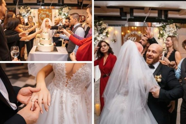 Así fue la gran boda del popular fisicoculturista ruso, Yuri Tolochko, con una muñeca de silicona